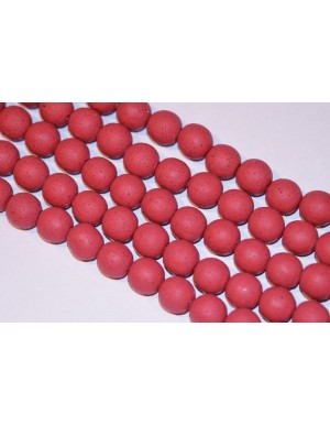 Polimeriniai karoliukai , raudona -plytinė sp., 11-12 mm., 1 juosta ( apie 33 vnt.)