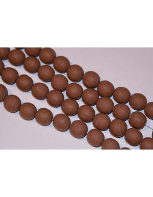 Polimeriniai karoliukai , ruda sp., 11-12 mm., 1 juosta ( apie 33 vnt.) 