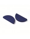 Plastikinis - akrilinis karoliukas , 38x18x5 mm. , mėlyna  sp. , 1 vnt.