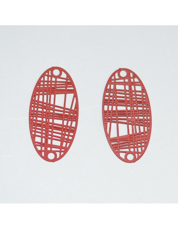 Paskirstytojas - jungtis ( nerūdyjančio pl.) dažyta raudona sp., 24x12x0,3 mm., 1 vnt.