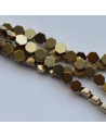 Hematitas , žalsva aukso sp., 4x4x2 mm., 1 juosta ( apie 95 vnt.)
