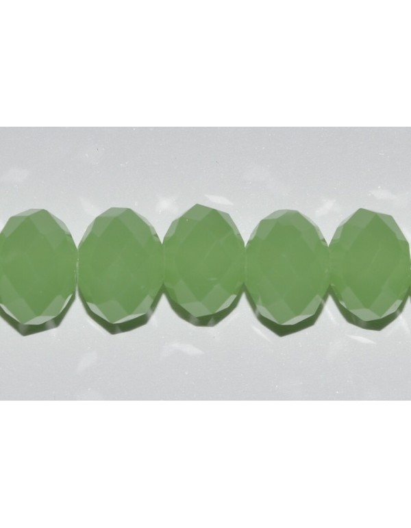 Rondelė forma 8,5x12 mm.žalia matinė spalva