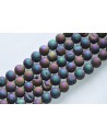 Agatas "Druzy"  10 mm. melsvai violetinė spalva ,1 juosta