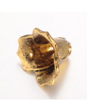 Žalvarinė, sendinto aukso sp. kepurėlė 22x16 mm, vidus 12 mm., 1 vnt
