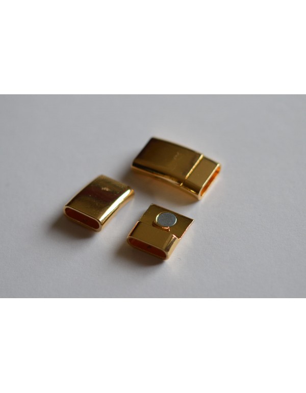 Magnetinis užsegimas , aukso sp. 25x15 mm, įklijavimui 13x3 mm, 1 vnt.