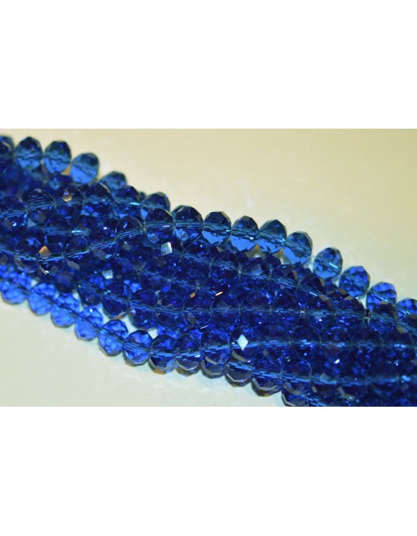 Rondelė forma 10x7 mm.šviesiai mėlyna , 1 juosta