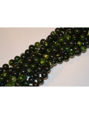 Agatas, tamsiai žalias , 8 mm., 1 juosta