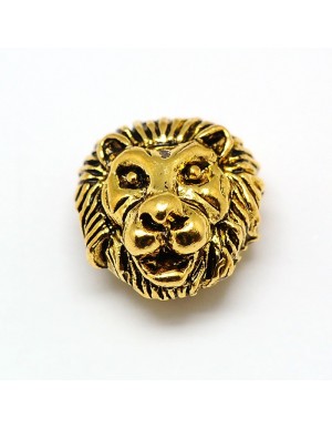 Intarpas , aukso sp., "Liūtas" , 13x12x7 mm., 1 vnt.