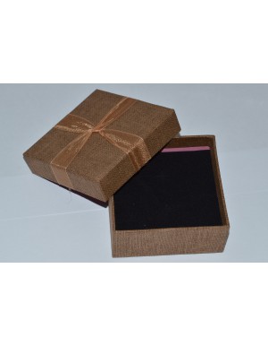 Popierinė dovanų dėžutė  90x90x43 mm. ruda sp., 1 vnt.