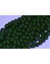 Stikliniai karoliukai ( dažyti ) 8 mm., tamsiai žalia sp., 1 juosta ( apie 100 vnt.)