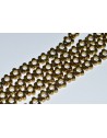 Hematito karoliukai , apie 6x6x2 mm., aukso sp., 1 juosta (apie  77 vnt.)