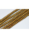 Hematito karoliukai , apie 2,3x3,4 mm., auksinė spalva,matinė  1 juosta (apie  185 vnt.)