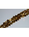 Hematitas " Kryželis", aukso sp. 8x8x3 mm., 1 juosta ( apie 50 vnt.)