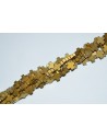 Hematitas " Kryželis", matinis , aukso sp. 8x8x3 mm., 1 juosta ( apie 50 vnt.)