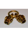 Užsegimas ( įklijuojamas )" Dramblys" , aukso spalva, 75x25x15 mm, iklijavimui 8 mm. 1 vnt.