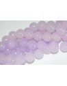 Stikliniai karoliukai ( skaidrūs ) 10 mm., šviesiai violetinė sp., 1 juosta ( apie 80 vnt.)