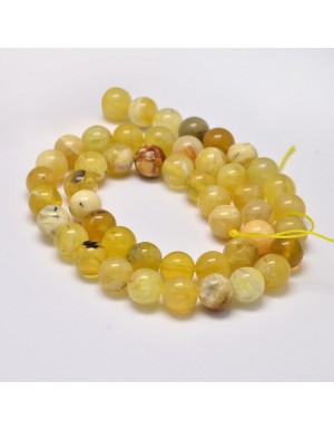 Natūralus geltonasis opalas 6 mm., 1 juosta ( apie 63 vnt.)