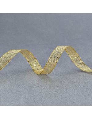 Organzinė juostelė , aukso sp. , 12 mm., apie 22 m.
